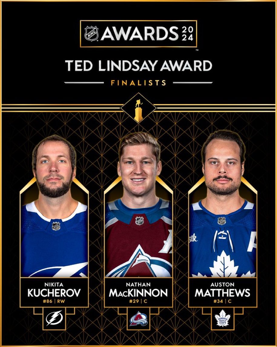 Ted Lindsay Award Finalists for most outstanding player as voted on by @NHLPA Who wins?