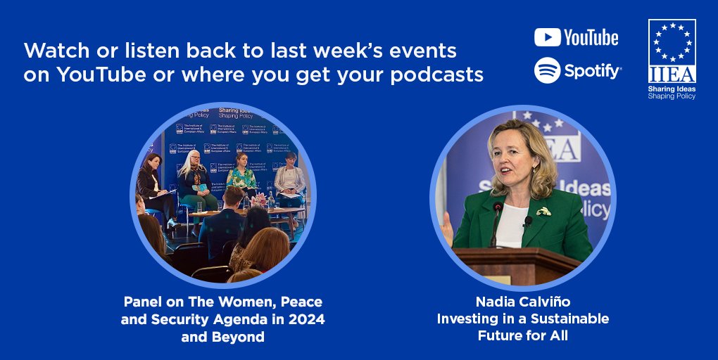 As always, if you missed any of last week's speaking events, you can watch or listen back on YouTube - bit.ly/3PMeMu4 - or where you get your podcasts: Thank you to panellists Major-General (Ret) Maureen O'Brien, Dr Sally Anne Corcoran and Sophie McGuirk, for their