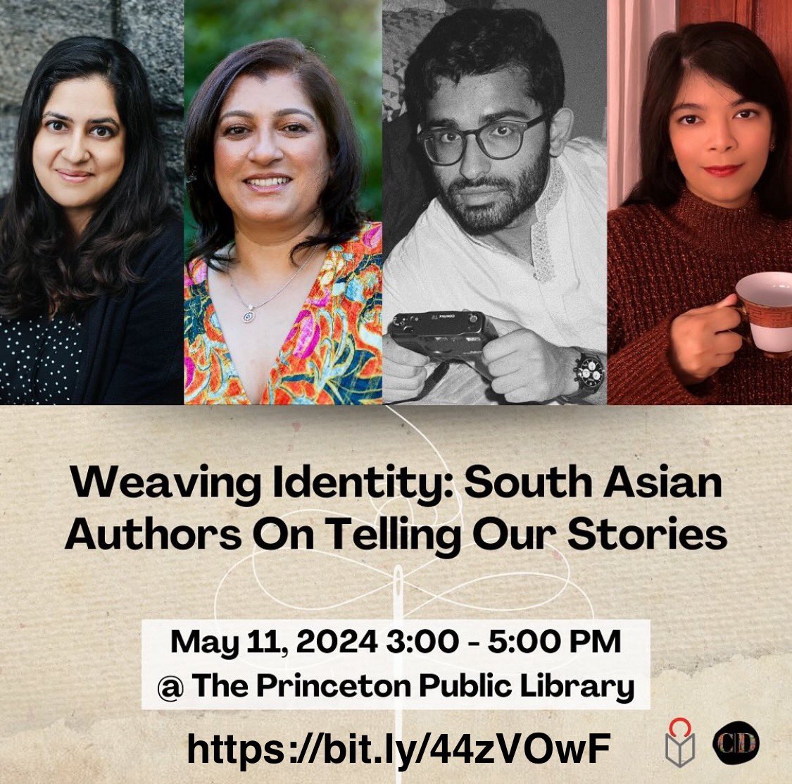 PRINCETON, NJ READERS, ESP DESIS ❤️ free book events? This Sat, 5/11, from 3-5pm, I’ll be on a South Asian author panel @PrincetonPL as part of their AAPI month events, arranged by Central Desi! There will be chai, samosas, and a local indie selling copies to get signed! ☕️🫖