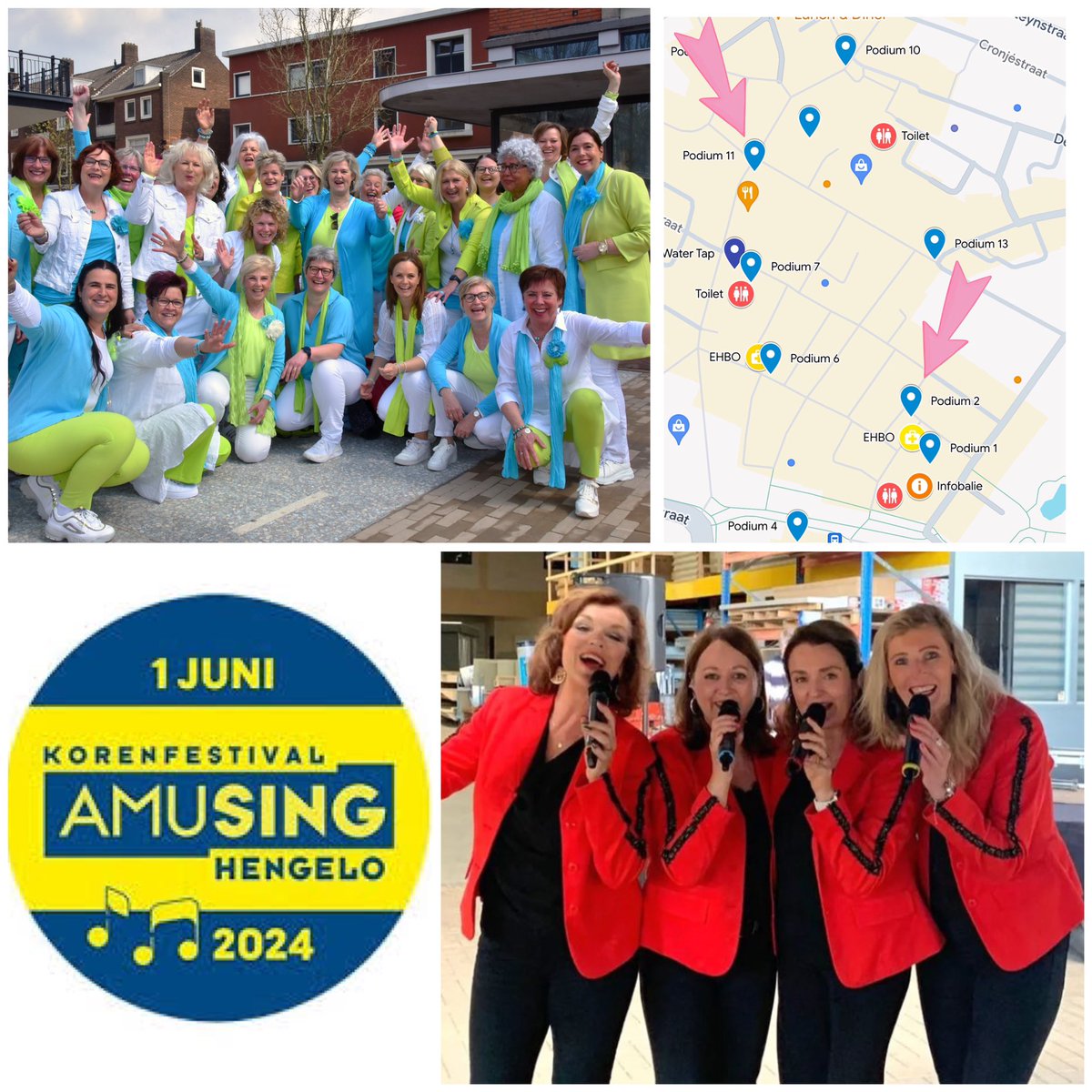 Amusing Hengelo 1 juni staan wij om 12:30 op podium 2 Schouwburgplein en om 15:00 podium 11 tegenover de 2 Wezen. En als klap op de vuurpijl wordt de afterparty verzorgd door Double2 met onze eigen oud voorzitter Sandra! Nou als dat geen feest gaat worden 🎶 #BlokdeAgenda