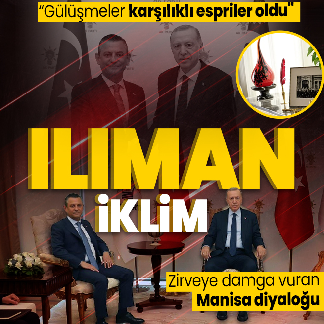 Başkan Erdoğan tarafından kabul edilen Özgür Özel görüşmeyi anlattı: 'Birtakım gülüşmeler, karşılıklı espriler oldu' takvim.im/mfcj3l