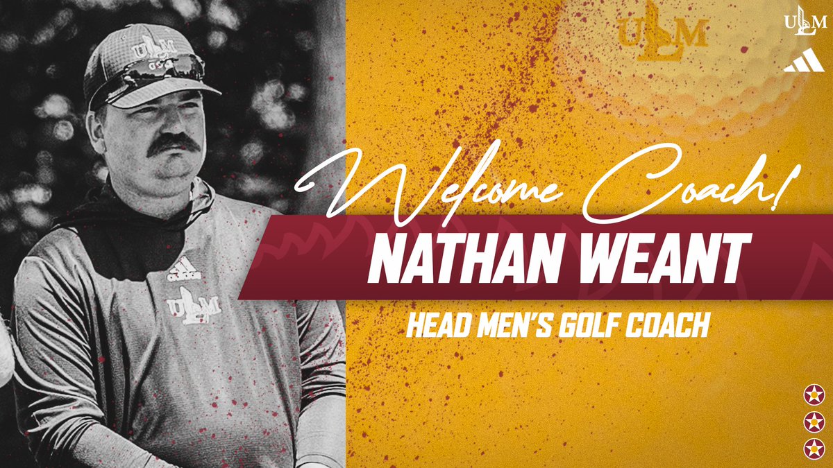 We are excited to announce <a href="/NathanWeant/">Nathan Weant</a> has been named the head coach of ULM men's golf!

⛳️📰: bit.ly/3y8om4q