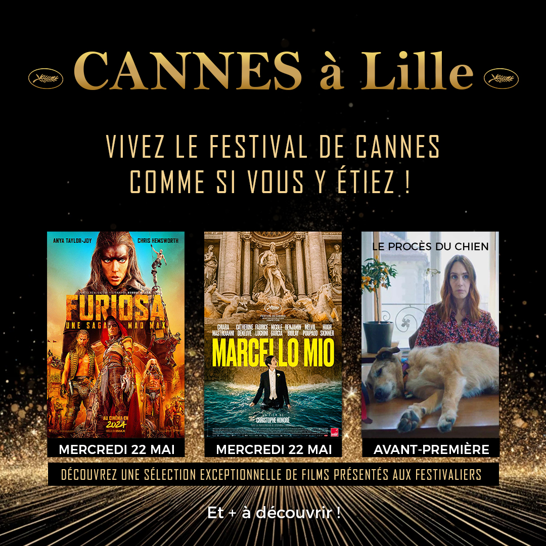 🎬Les films de Cannes 2024 s’invitent au Kinepolis Lomme pour des séances exceptionnelles placées sous le signe du 7ème art. Les spectateurs auront ainsi l’occasion de vivre leur passion du cinéma au rythme cannois !🎬

👉 Plus d'infos sur @zoomsurlille > urlz.fr/qBtB