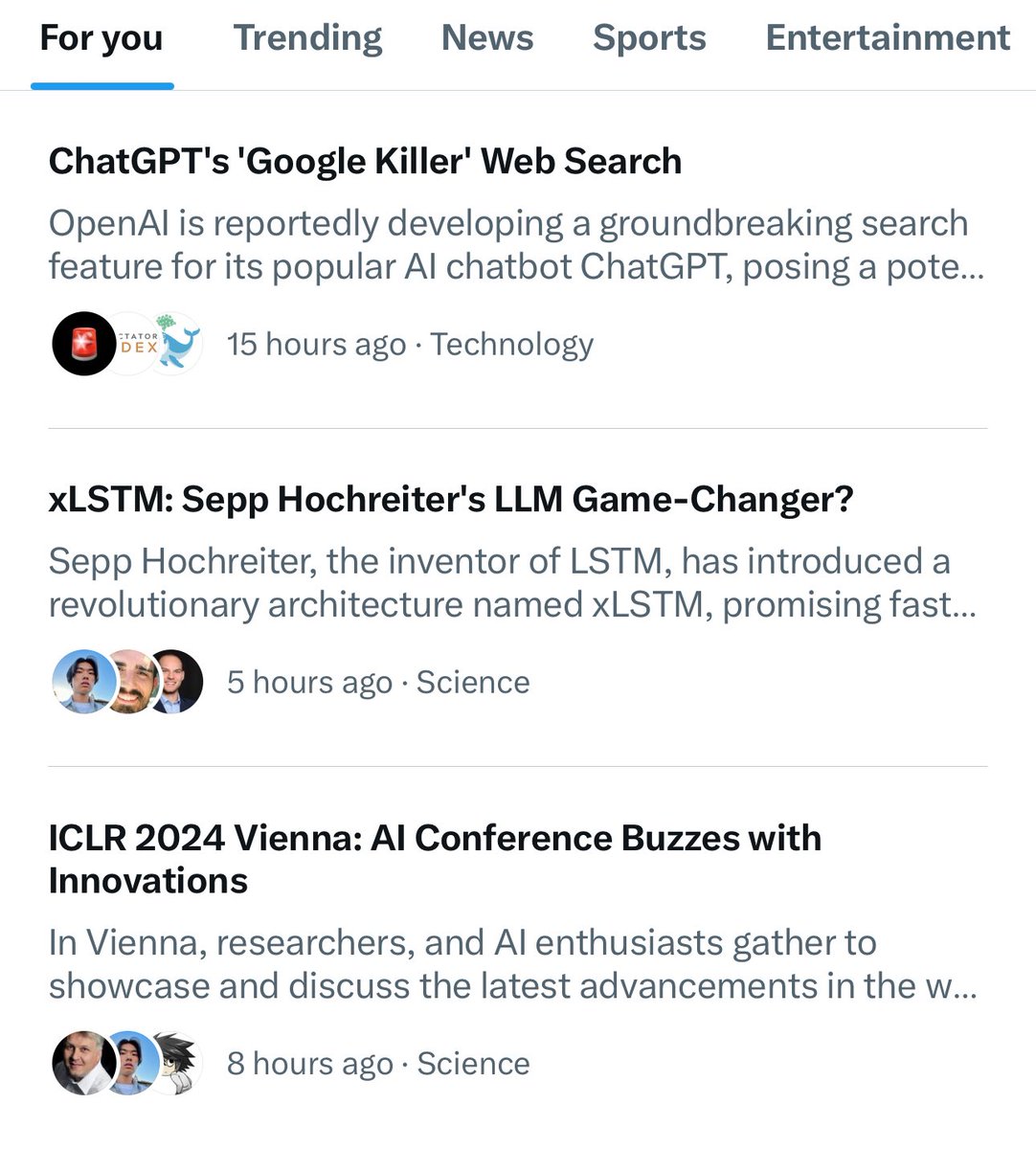 Groks “explore” Twitter trending topic summary headlines are wishy-washy, sometimes have hallucinations, and are open to manipulation. Surprisingly, though, I am finding them quite useful & much better than the old non-AI methods, once you know the limitations. AI in a nutshell.