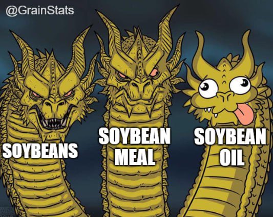 Up or down, this is the soybean complex  for the next +6 months 🌱