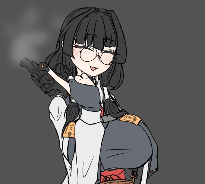 これは極稀に見ることができる自分の武器を持ったゼニガタさん。#タクティカル祓魔師 