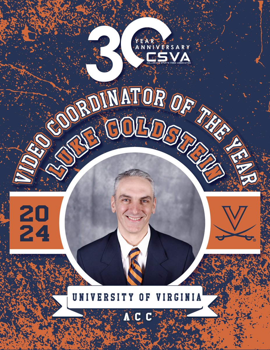 CSVA's tweet image. We will be announcing the 2024 Video Coordinators of the year every other day to allow each coordinator to shine!

Congratualtions to:
ACC - Luke Goldstein, University of Virginia
American - Jacob Burger, University of Memphis
#csva #videocoordinatoroftheyear