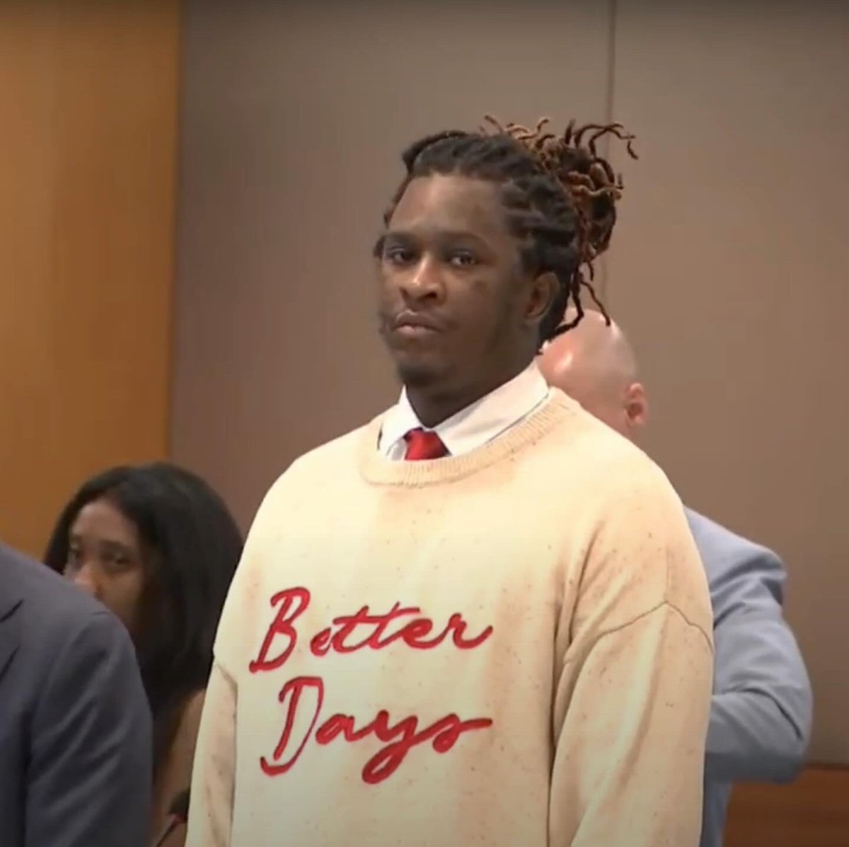 Young Thug rocking Better Days in court ❤️ @ThuggerDaily