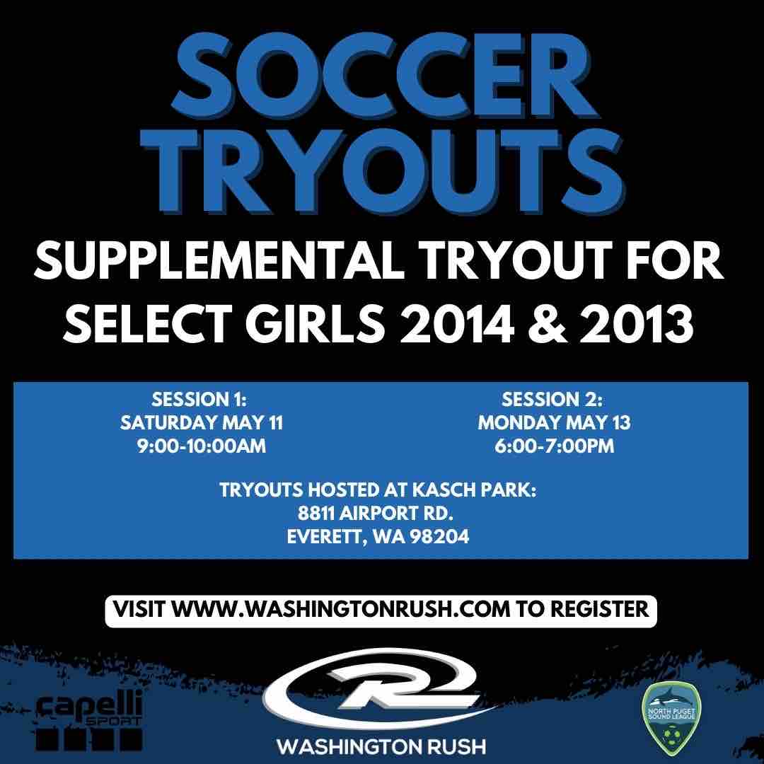 2014-2013 Girls DON’T MISS THIS OPPORTUNITY! Supplemental tryout this weekend open to anyone that unfortunately missed last week!