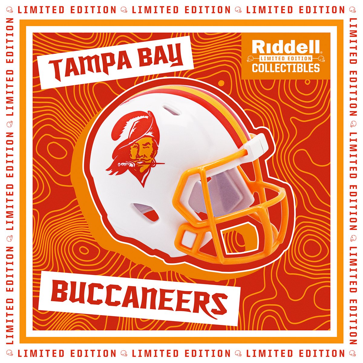 An iconic throwback. This @Buccaneers Limited Edition Pocket Size Helmet drops tomorrow at 10am CT only on Riddell.com