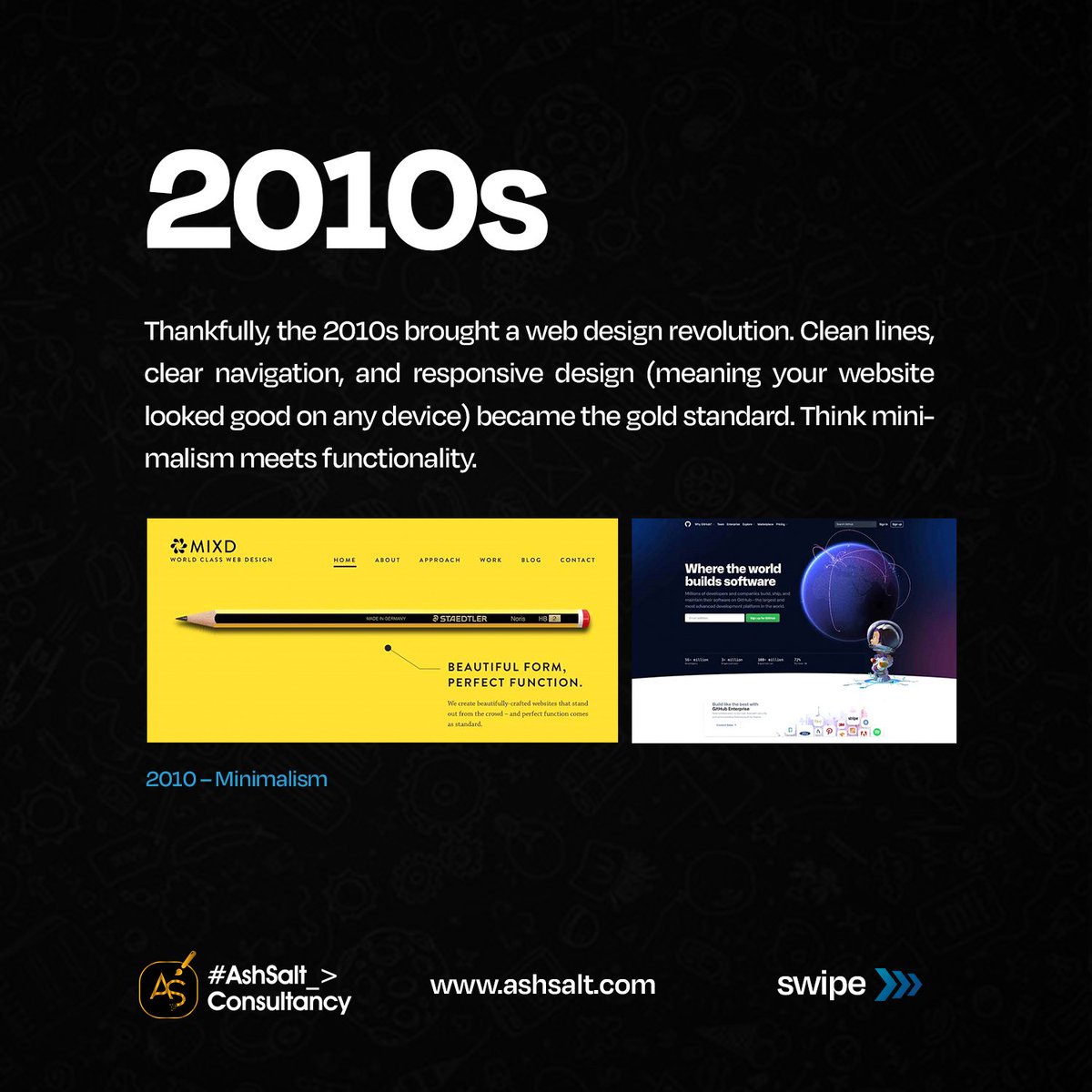 ashibuogwue1's tweet image. Let's go through the Website Designs through history together. Share your choices in the comment section 😁.
You can send us a DM for more information or reach us on 08106360694 (Salt) 09034280247 (Lizzy) 09158453112 (Elisha)
08061746924(Ifeanyi)
#WebDesignHelp #BeginnerFriendly
