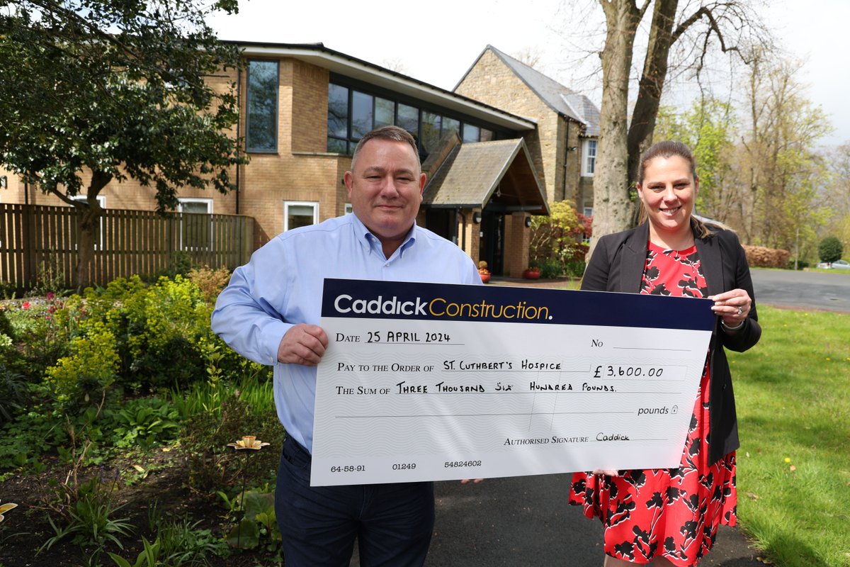 We are proud to have donated £3,600 to St Cuthbert’s Hospice in Durham. The hospice provides free care and support to people with life-limiting illnesses. Find out more about this donation: ow.ly/4YlS50Rzxou #PlacesForLife #loveconstruction #charity