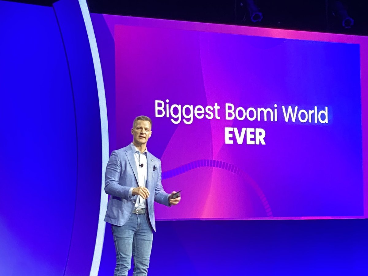 .@boomi CEO kicks off the “biggest ever” #Boomi World event in his home town of Denver. Stay tuned for plenty of #AI-related announcements.