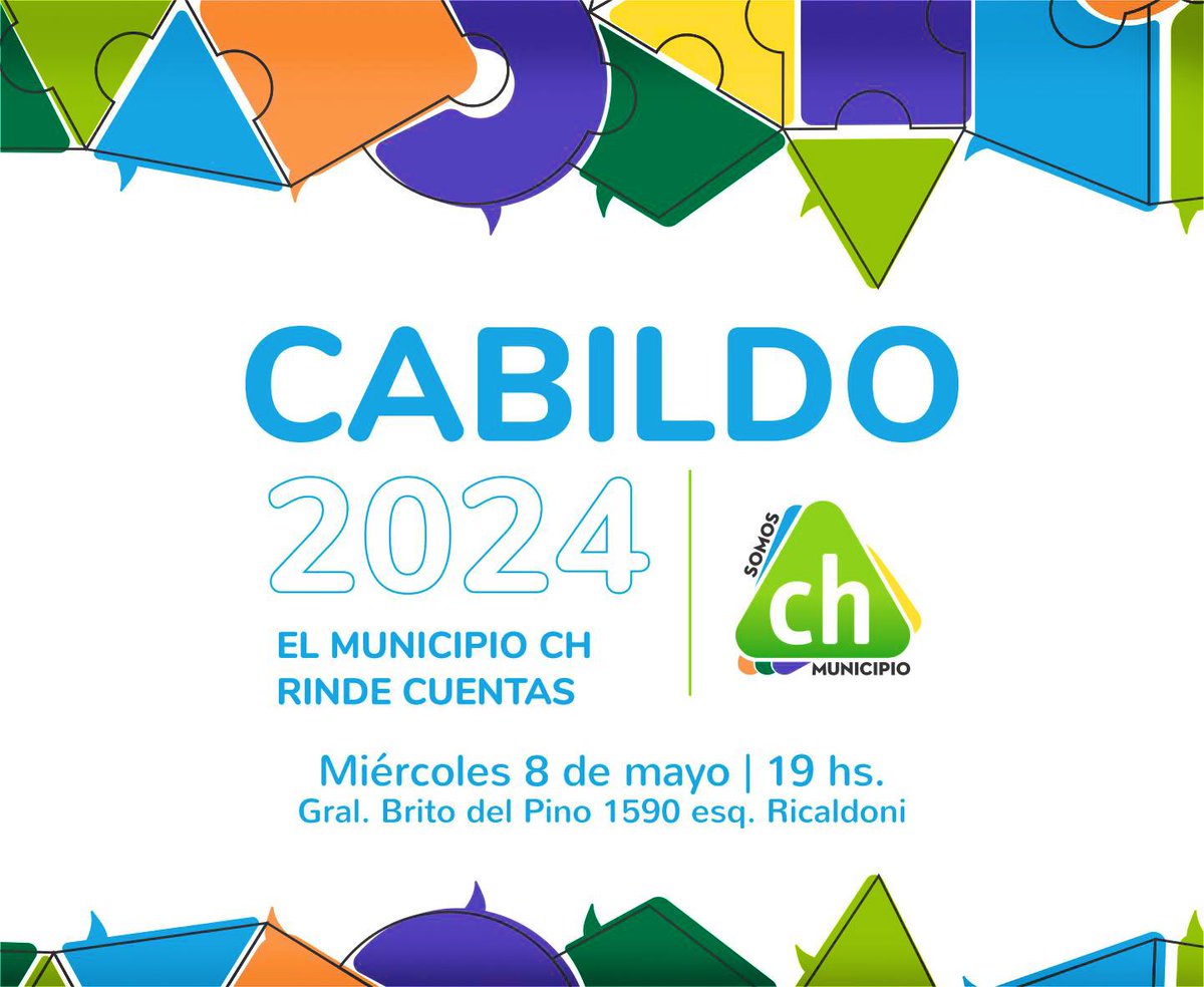 Los esperamos hoy en una nueva rendición de cuentas del @Municipio_CH❕ 📍Brito del Pino 1590 esq. Ricaldoni 🕖 19hs