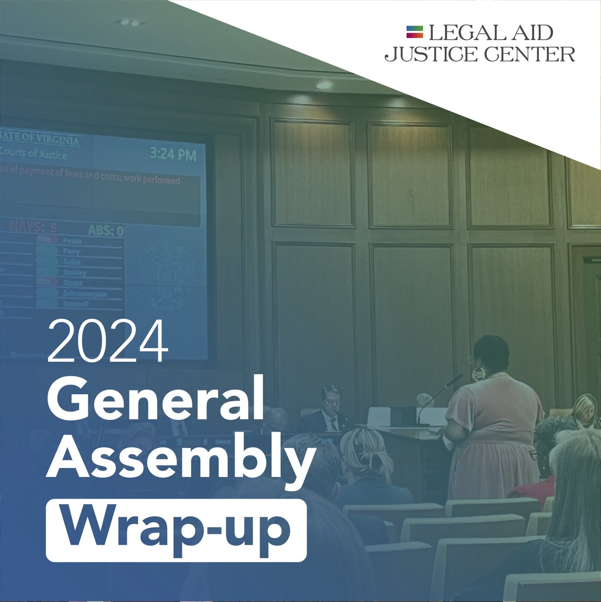 After weeks of tireless work alongside partner organizations and community members, the 2024 General Assembly completed its reconvened (“veto”) session last month. Read about the outcomes of our legislative priorities and what's still to come: justice4all.org/news/2024-gene…