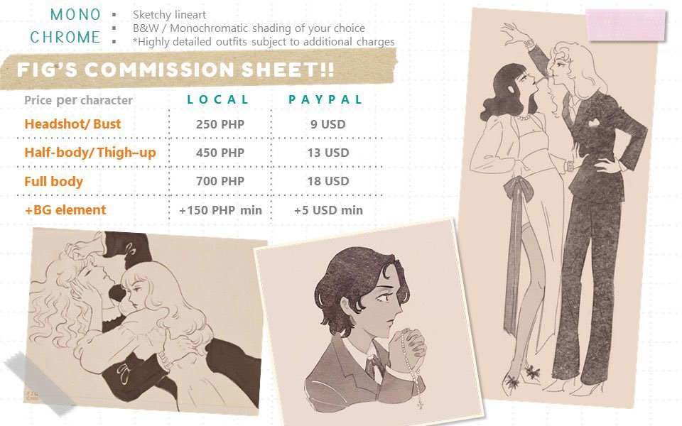 figchn's tweet image. Hello! I&apos;m opening sketch commissions! Prices and terms are listed below ...DM me if interested 📨😁