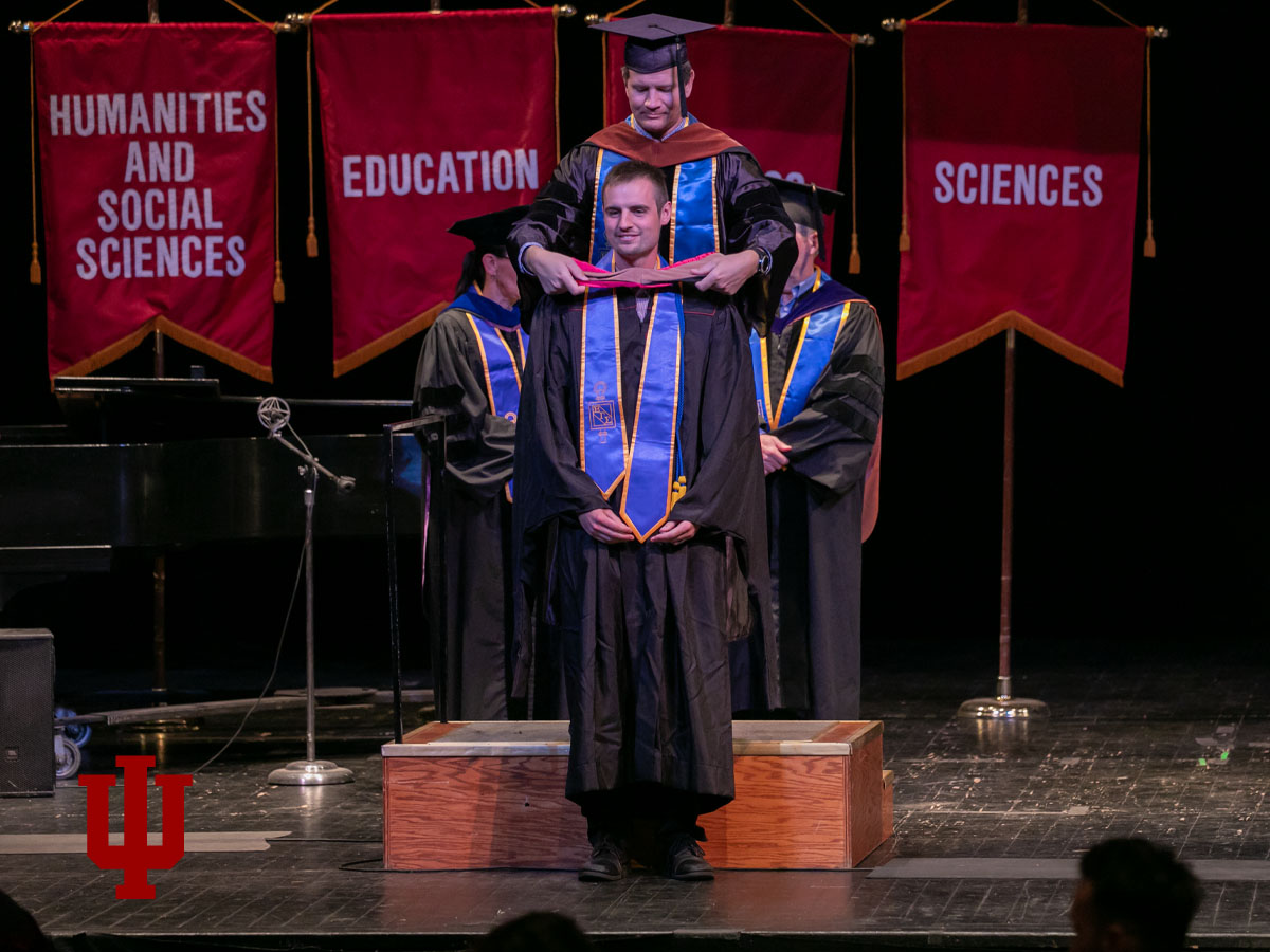 Indiana University Kokomo celebrated the hard work and dedication of its graduate students, honoring them in the annual master’s hooding ceremony held Friday (May 3) in Havens Auditorium. Read more: go.iu.edu/8pAG #MyIUK #IUKBetterTogether