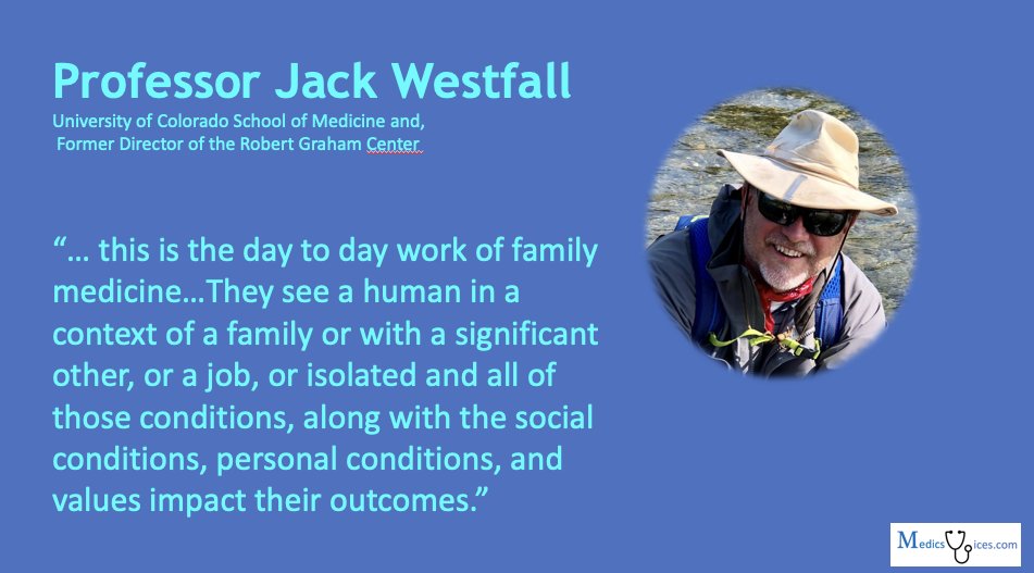 Jack Westfall spent most of his career at the University of Colorado while practising rural family medicine.  This is why family medicine is so important…
medicsvoices.com/jack-westfall-…
@CUFamilyMed @AnnFamMed @AFPJournal @NAPCRG @aafp @TheABFM @UofTFamilyMed