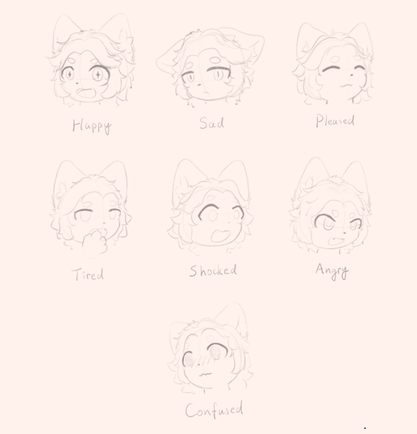 Facial expressions practice, I'll work on it more. I definitely did find methods to draw faces that are better than others.