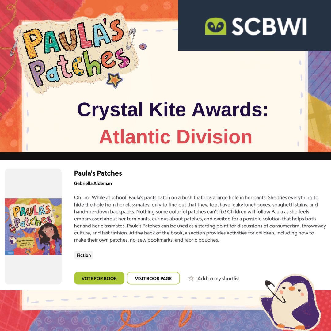 It’s that time of the year again! And look who’s on the #CrystalKiteAward list this year! Happy voting and discovering new titles, @scbwi members! My library holds are piling up 📚 🔗 scbwi.org/crystal-kite @FreeSpiritBooks