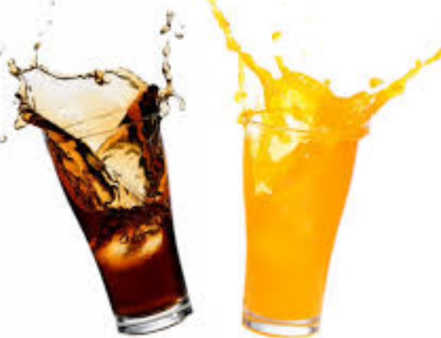 Juices and soft drinks, high in sugars, can contribute to fatty liver disease, especially with obesity or insulin resistance.