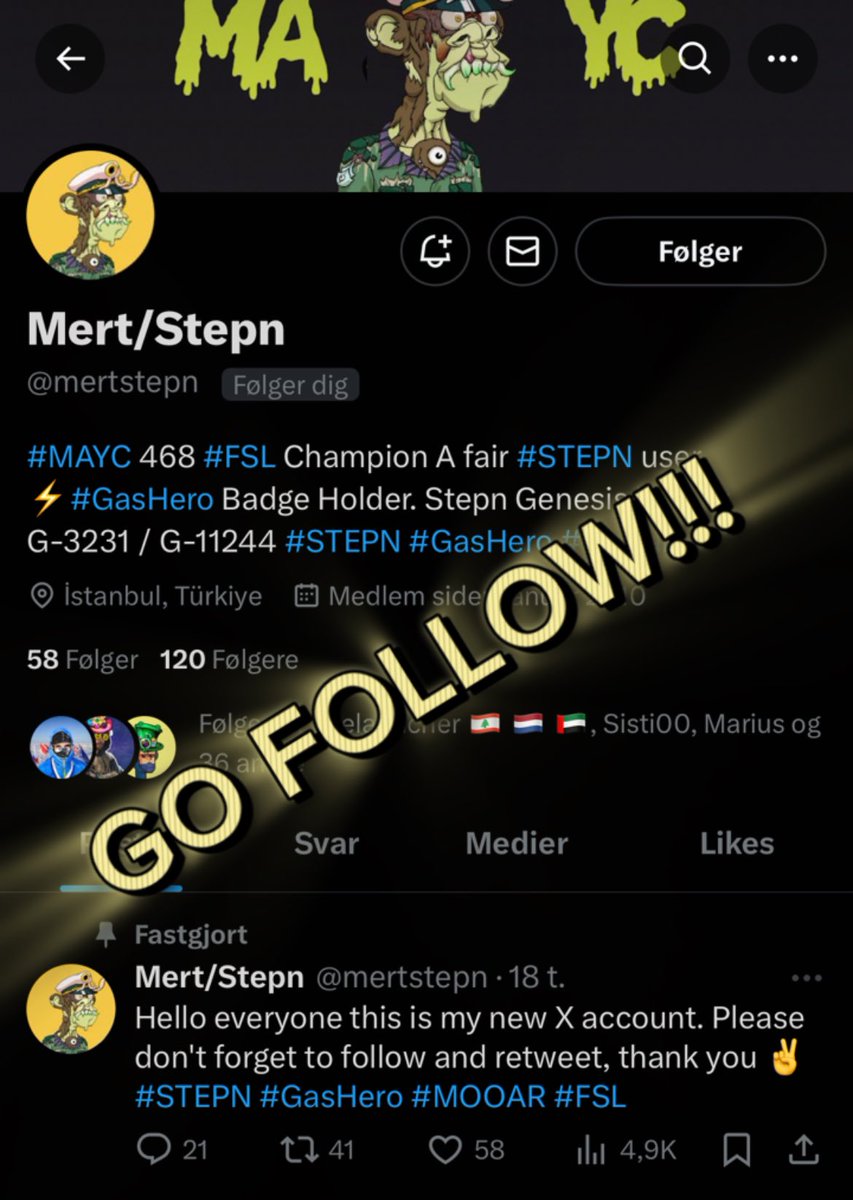 '💰💰 Easiest 50 GMT you’ll ever win! 💰💰 @mertstepn is a #STEPN legend and cares a lot about FSL. Unfortunately, his account got blocked, just out of the blue, so now he had to create a new one. Such a setback when you are a motivated FSL champion. Therefore, I’ll give 2 x 50…