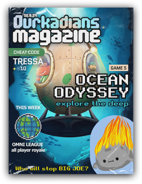 GAME 6 
Ocean Odyssey is a slower paced strategy game where you help Tressa the T-Rex escape Big Joe and find a new place to call home in the deep sea.