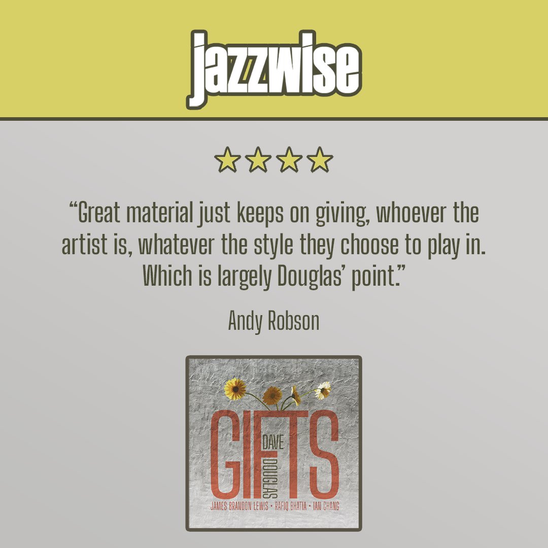 'GIFTS' has received 4 stars in the latest review from Jazzwise (Andy Robson) highlighting the reinterpretations of 'great material' that 'keeps on giving'. 'GIFTS': lnk.to/GLM_GIFTS