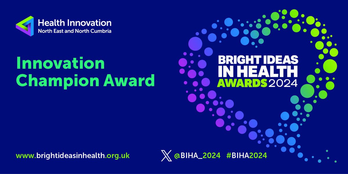 Could you or perhaps a colleague be this year’s #BIHA2024 Innovation Champion? This award recognises innovators or organisations who have gone above and beyond to nurture an innovation adoption culture. Sound like you? Enter now ➡️ brightideasinhealth.org.uk/?utm_source=tw… @HI_NENC