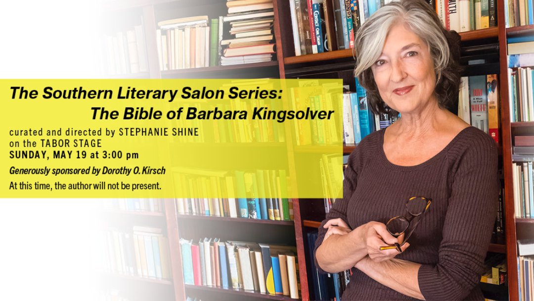 'My job, as I understand it,” Barbara Kingsolver says, “is to invent lives that are far more enlightening than my own, invested with special meaning.” Join us for THE BIBLE OF BARBARA KINGSOLVER, our next Southern Literary Salon! Reserve your tickets! tnshakespeare.org/bible-of-barba…