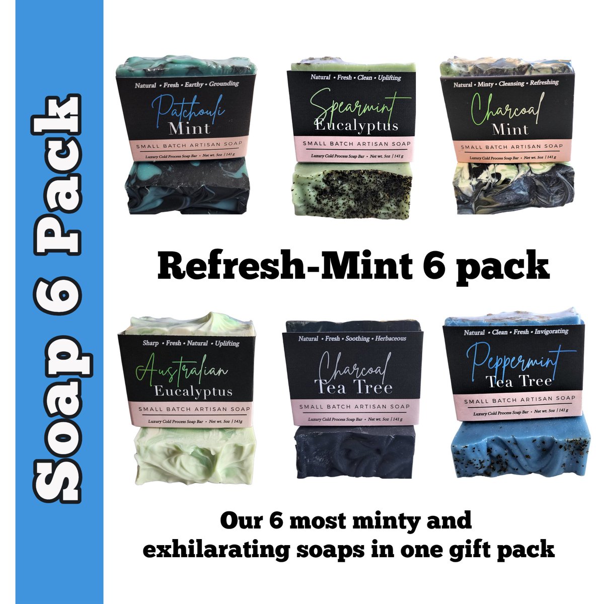 Refresh-Mint Soap Pack tuppu.net/6b1c1ab9 #selfcare #smallbusiness #womanowned #bathandbeauty #Christmasgifts #handmade #Soap #vegan #DeShawnMarie #handmadesoap