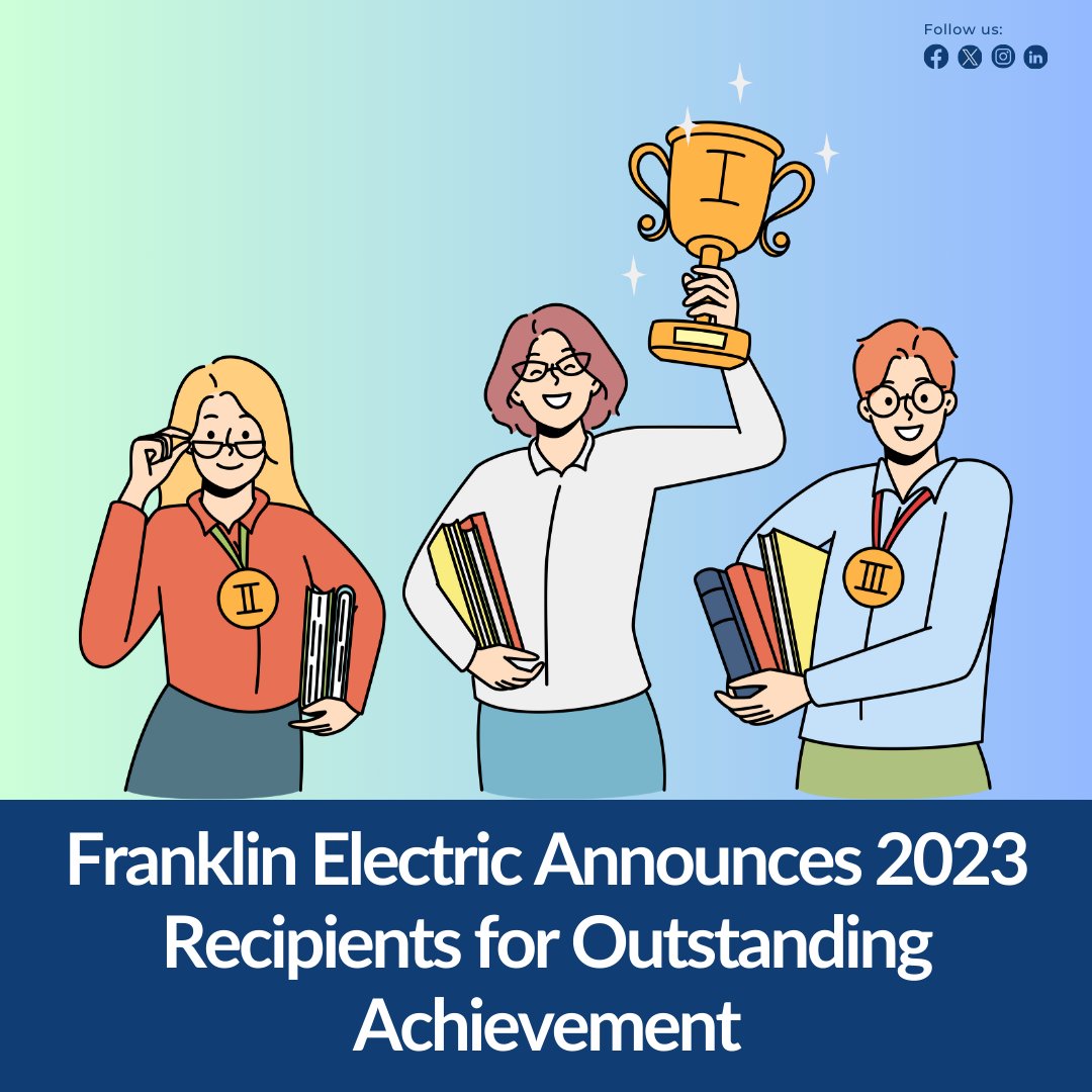 Franklin Electric Co. recently recognized several employees for their outstanding achievements toward business goals and customer satisfaction in 2023.

Read More: poolpromag.com/franklin-elect…
@FranklinWater

#PoolPro #FranklinElectric #EmployeeRecognition #CustomerSatisfaction