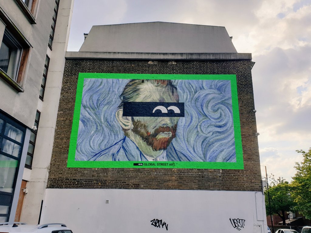 Van Gogh spotted on Clapham Park Rd. Looking forward to the return of the London Mural Festival in September. @globalstreetart #Londonmuralfestival #alwayslookup #londonstreetart #muralart #lifeinlondon #streetsoflondon #londonmurals