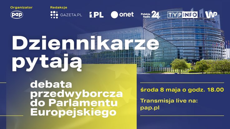 O 18:00 debata przedwyborcza @PAPinformacje do Parlamentu Europejskiego z udziałem @wirtualnapolska. Będą również pytania ode mnie do @AnnaZalewskaMEP, @JoankaSW, @AndrzejHalicki, @JarubasAdam, @K_Kaminski_. Do zobaczenia