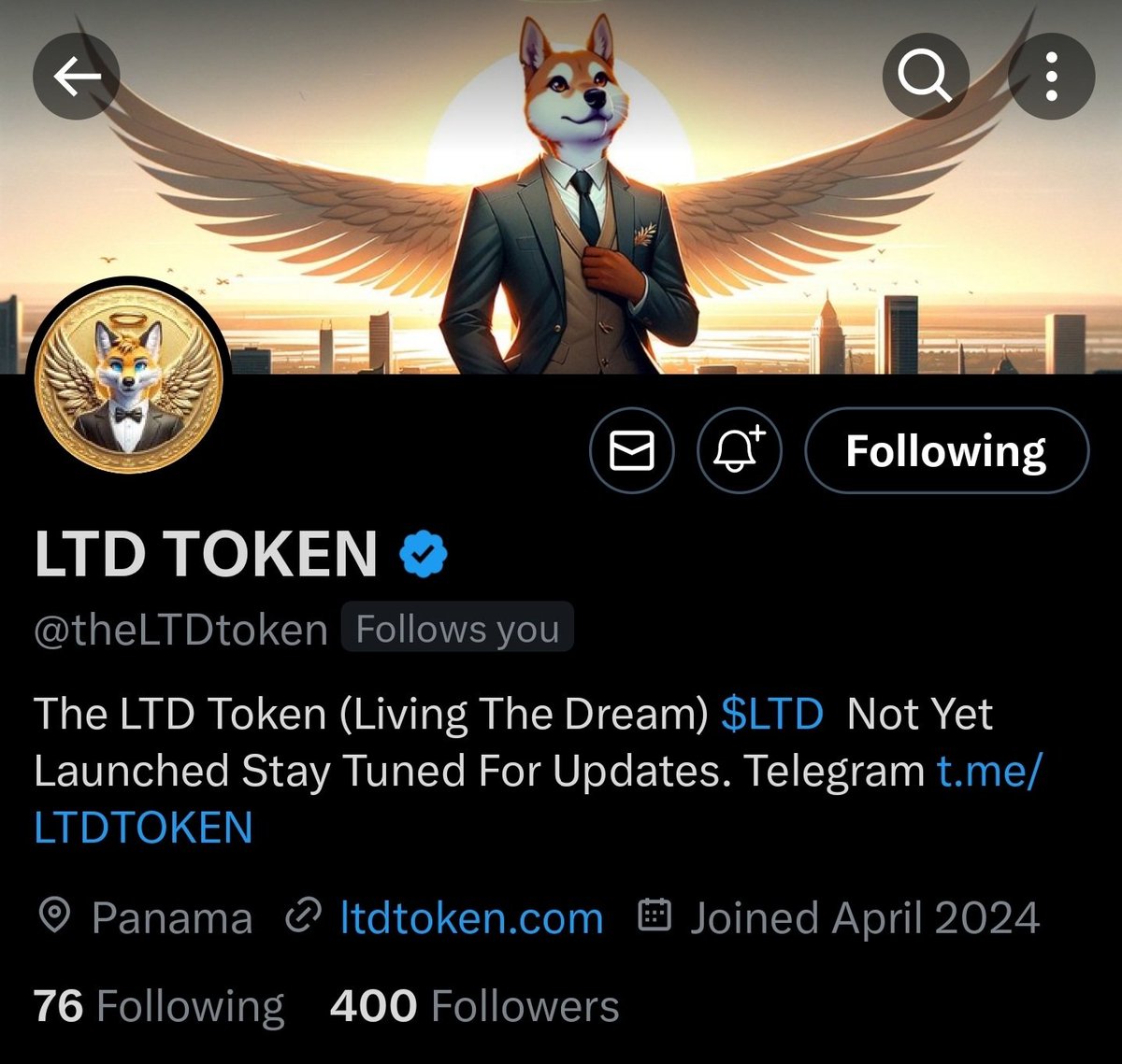 Woof woof
$LTD Is #LivingTheDream
@theLTDtoken has reached a goal of
🔥400 followers 🔥👇
                       👉 can we hit 500👈
#shibaArmy 
Presale.....sooon.....
-follow for all the updates-