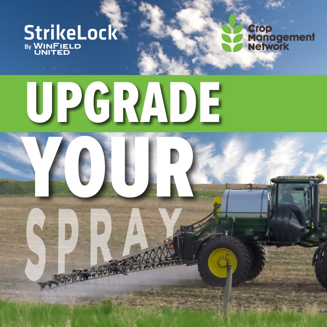 Cropmgmtnetwork's tweet photo. Looking for a new, yet highly effective way to upgrade your spray? Introducing StrikeLock™ from WinField® United Canada! For further details, visit https://t.co/QG3UP3lU8P and contact your local CMN ag retailer.

#strikelock #spraying #plant24 #westcdnag #albertafarmers #ag https://t.co/oq5c9TmC2w