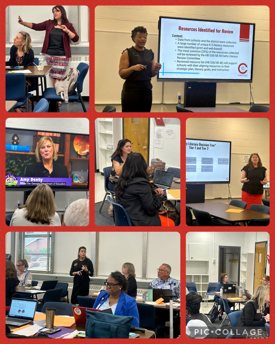 Engaging in meaningful professional learning with fellow district leaders in aligning literacy policies and practices here in @CobbSchools. @AMMorris123 @LoriMHorn @CobbCountyESOL @T1Leader @kelmetcalfe @COBB_ELA @cobbplp #lovetoreadhere