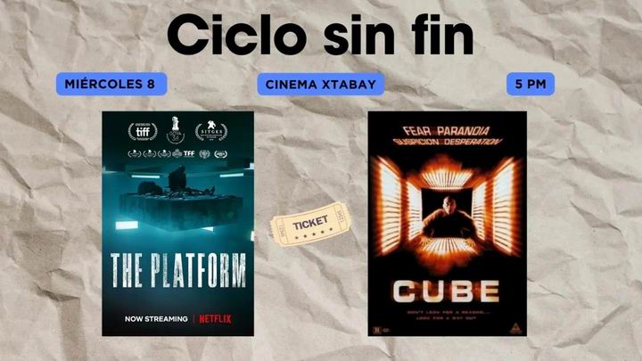🎬 Cinema Xtabay : Ciclo sin fin The Platform y Cube, habrá promociones para que disfrutes las películas 📆 8 de Mayo ⌚ 5:00 PM 📍 Centro Cultural Underground Autogestivo Xtabay facebook.com/profile.php?id…