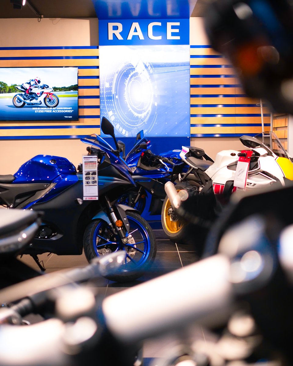 Drop by the showroom to browse our range of Yamaha Supersport models - there’s plenty to look at! 👀💙 

#TinklersMotorcycles 

#Yamaha #RevsYourHeart