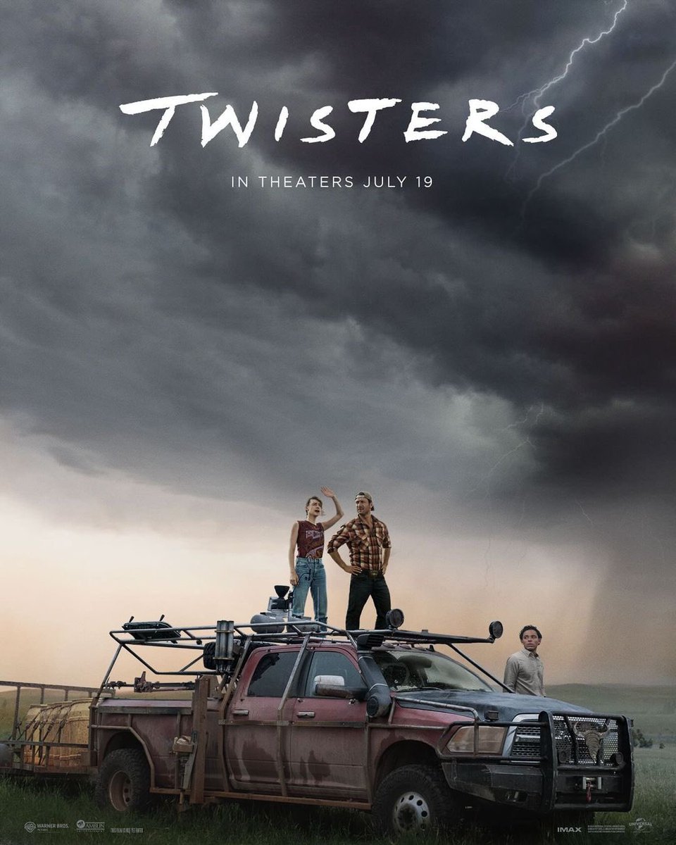 Eyes on the sky.🌪️ NEW POSTER for #TwistersMovie! Only in theaters July 19.