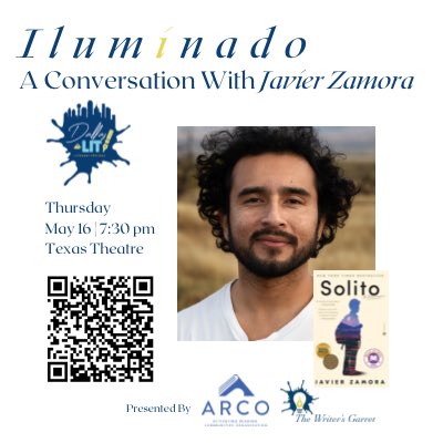 whosebooks's tweet image. Salvadoran-born Javier Zamora’s acclaimed memoir SOLITO details his nine-week journey from El Salvador to the U.S., made unaccompanied at the age of 9. Join us at the historic Texas Theater on May 16th. Book signing after! Tickets: ticketdfw.com/whats-on/2024/…