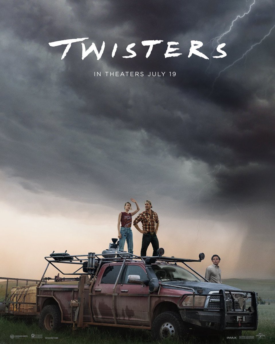 ‘TWISTERS’ starring Glen Powell, Daisy Edgar-Jones, and Anthony Ramos. Directed by Lee Isaac Chung, the film hits theaters on July 19. #Twisters