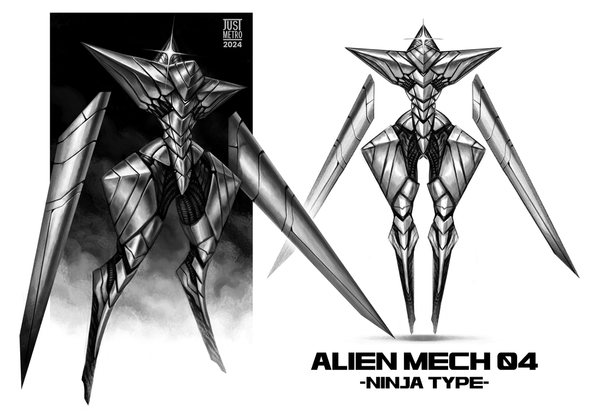 Alien Mech 04 - Ninja Type

#mecha #creaturedesign #SonicFrontiers