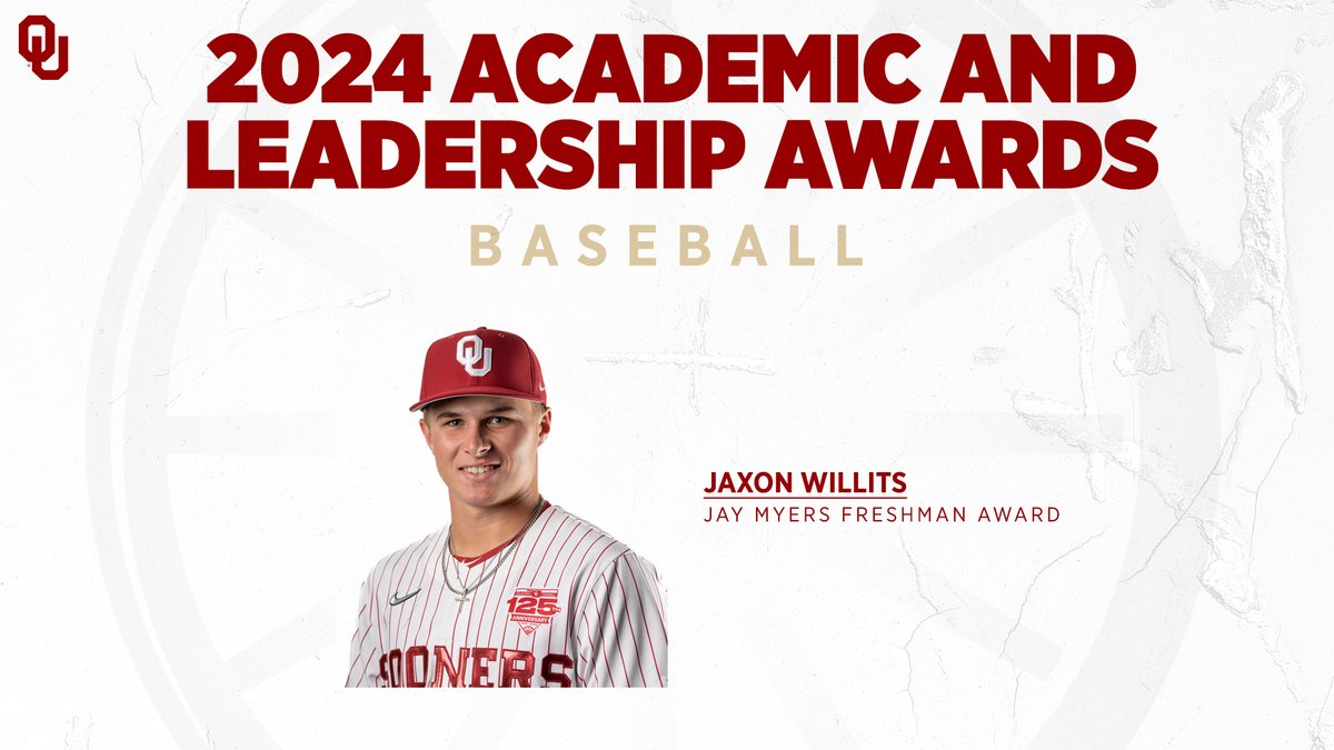 Combined academic and athletic excellence 👏 Congrats to @JaxonWillits on receiving the Jay Myers Freshman Award as part of @OU_Athletics 2024 Academic & Leadership Awards! 🔗 ouath.at/3WwdiID // #OB4U