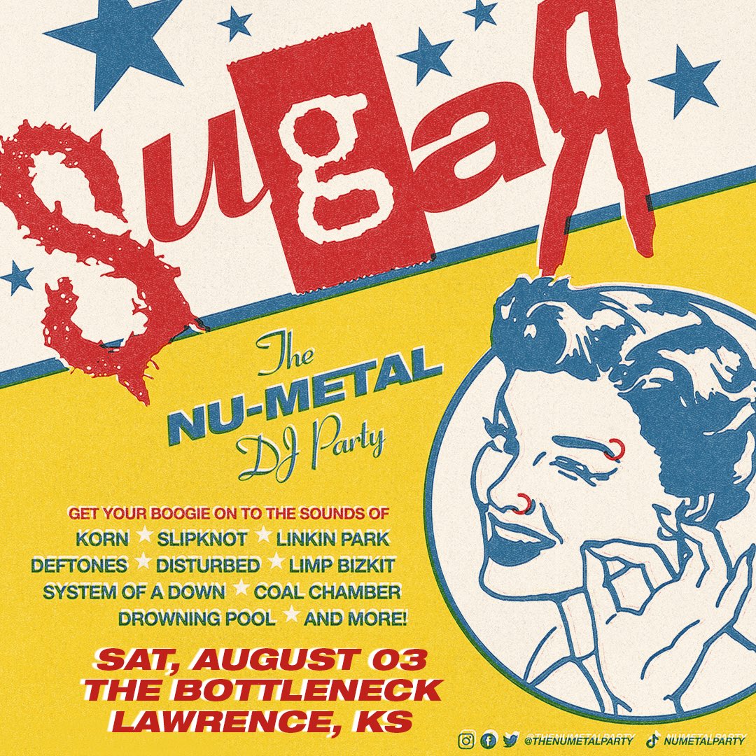 🎟️ On sale today at thebottlenecklive.com ▶️ Nashville based punk band @winonafighter on July 12 ▶️ SUGAR @thenumetalparty on August 3