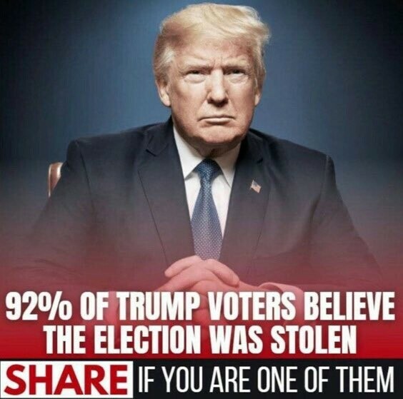 Are you part of the 92% Who know Trump Won And will win again 👉RETWEET THIS tweet and trains Follow everyone ADD YOUR MEME & username @WenMaMa2 @AppSame @DFBHarvard @x4Eileen @HPY2KW @brixwe @monnj6 @Lisa67332426 @luluHru @fookcu_f @Tex_2A @toypilaNews @EL4USA @45KAG1…