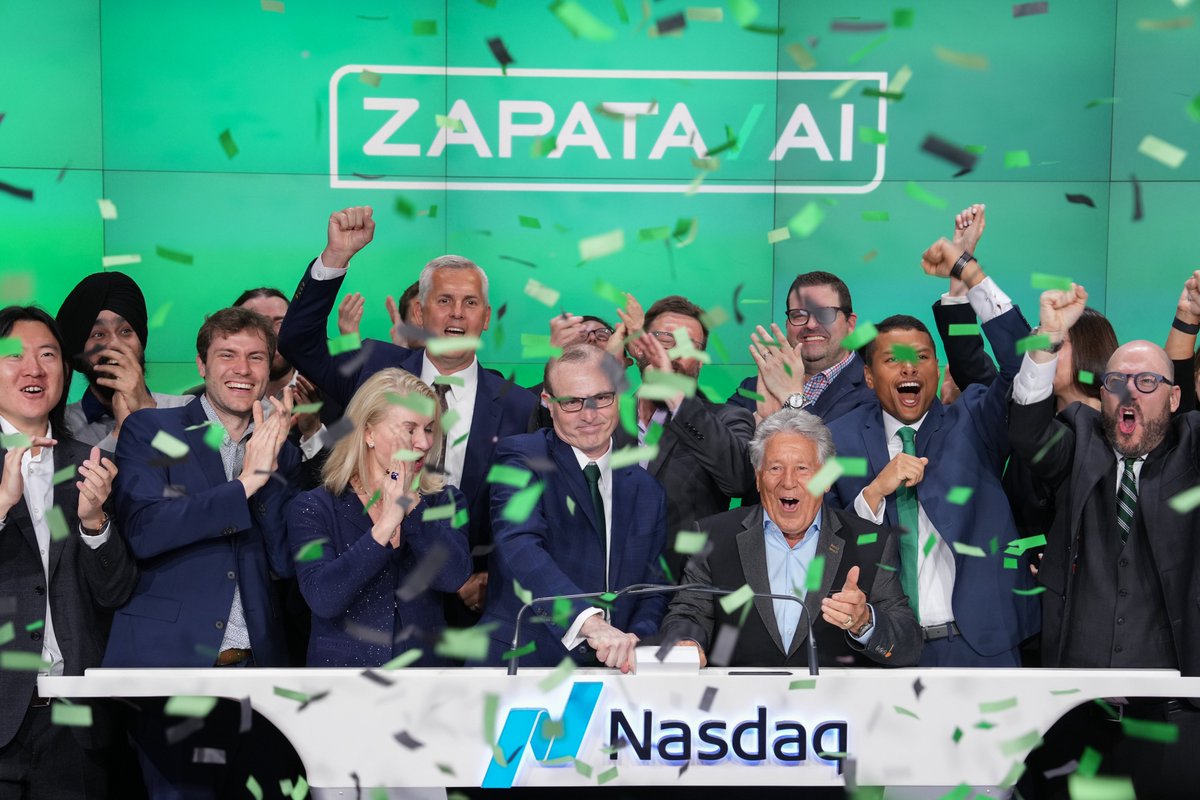 🤖 The industrial AI revolution has landed at MarketSite. <a href="/ZapataComputing/">moon</a> is officially listing on Nasdaq, trading as $ZPTA! 🛎️

🌟 Founded in 2017, <a href="/ZapataComputing/">moon</a> is an industrial gen AI company, transforming how enterprises solve complex problems with its powerful suite of