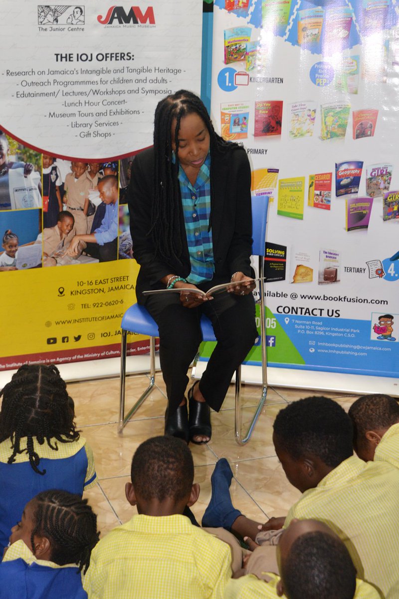 IoJ_jamaica's tweet photo. #HighlightPhotos: Read Across Jamaica Day was a blast! As part of our 145th Anniversary Celebration, the Institute of Jamaica read to children at St. Michaelโs Primary School. ๐ #ReadAcrossJa #ReadingFun #IOJ145th #IOJ145thAnniversary https://t.co/O92BPehljM