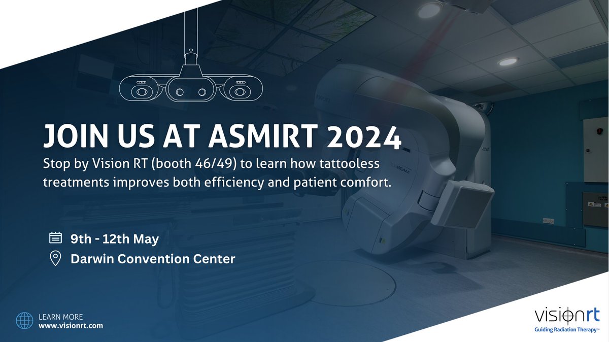Visit Vision RT (booth 46/49) during ASMIRT 2024 to discover how our SGRT solutions streamline workflows while enhancing patient comfort.