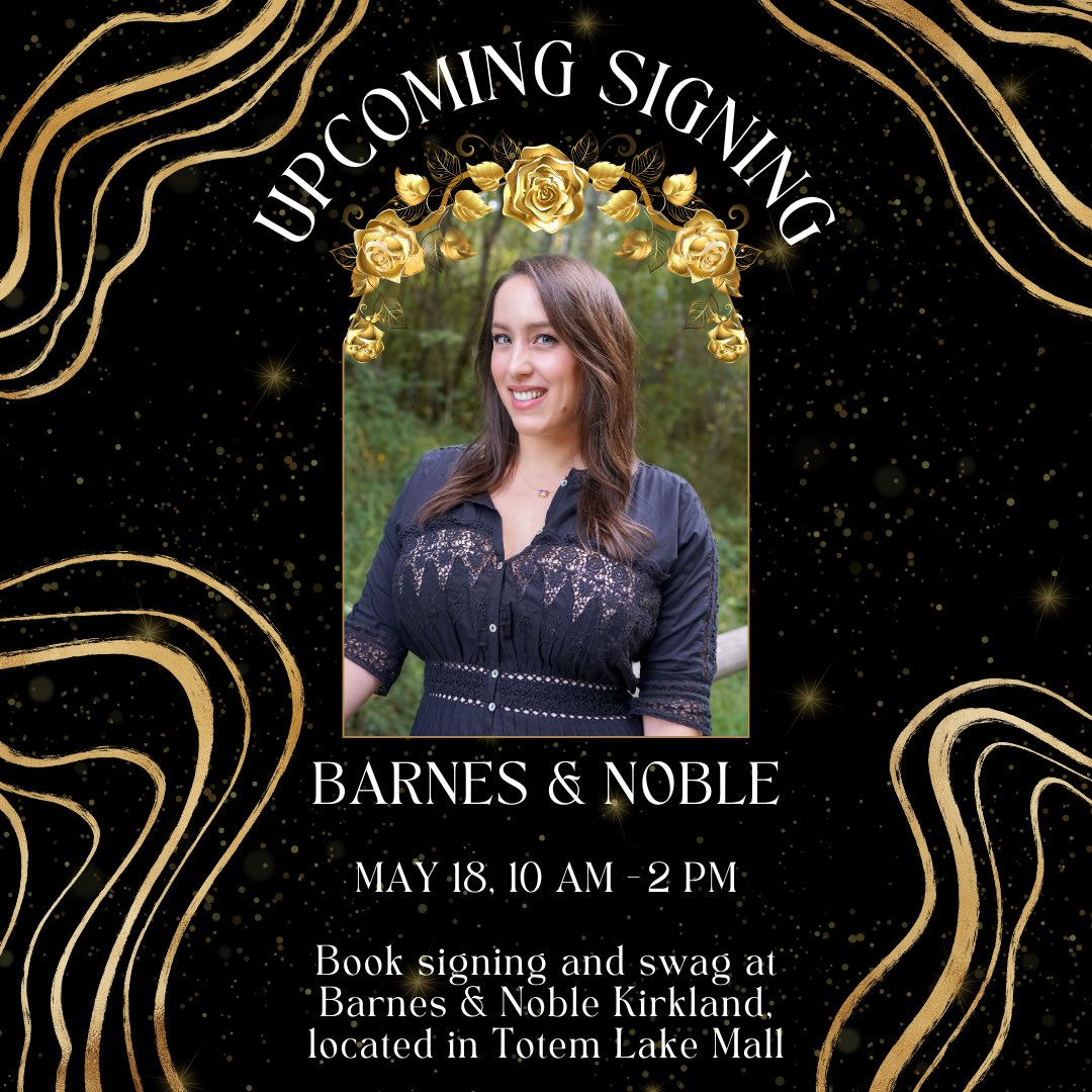 Doing a book signing at Barnes & Noble is such a big author dream of mine, and that fact that it's actually happening is so surreal. If any of you are in the Seattle area and like signed books and free swag, I would love to see you!